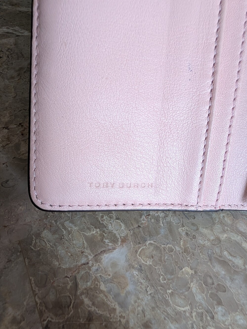 Tory Burch Cream Wallet with Pink and Peach Floral Motif - Picture 8 of 9